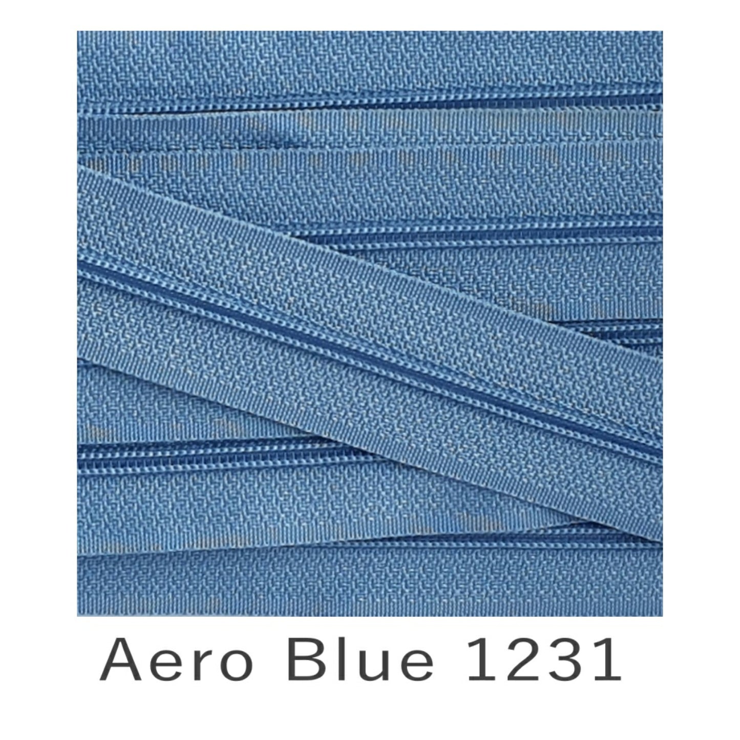 No.3 Continuous Zip Tape Aero Blue 1231