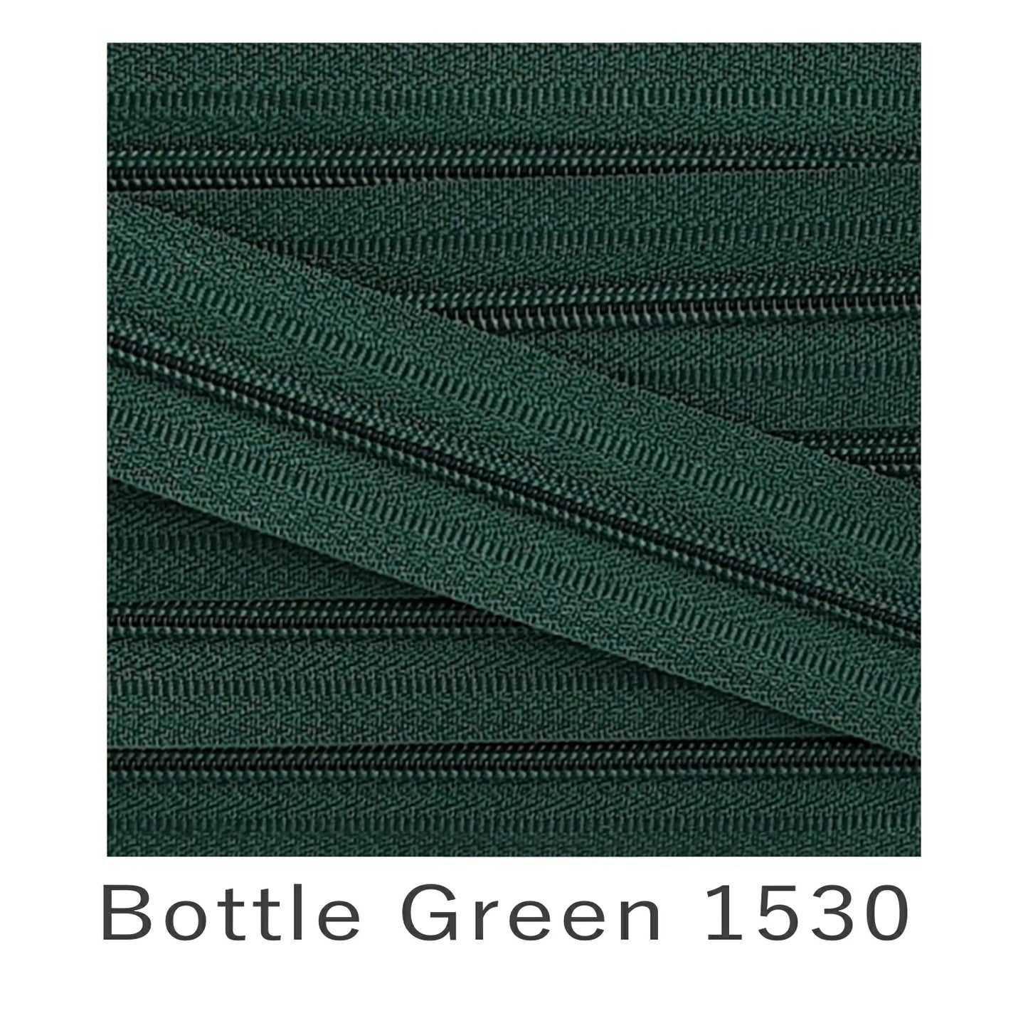 No.3 Continuous Zip Tape Bottle Green 1530