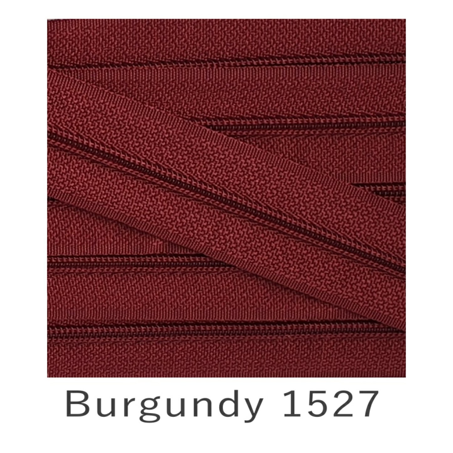 No.3 Continuous Zip Tape Burgundy 1527