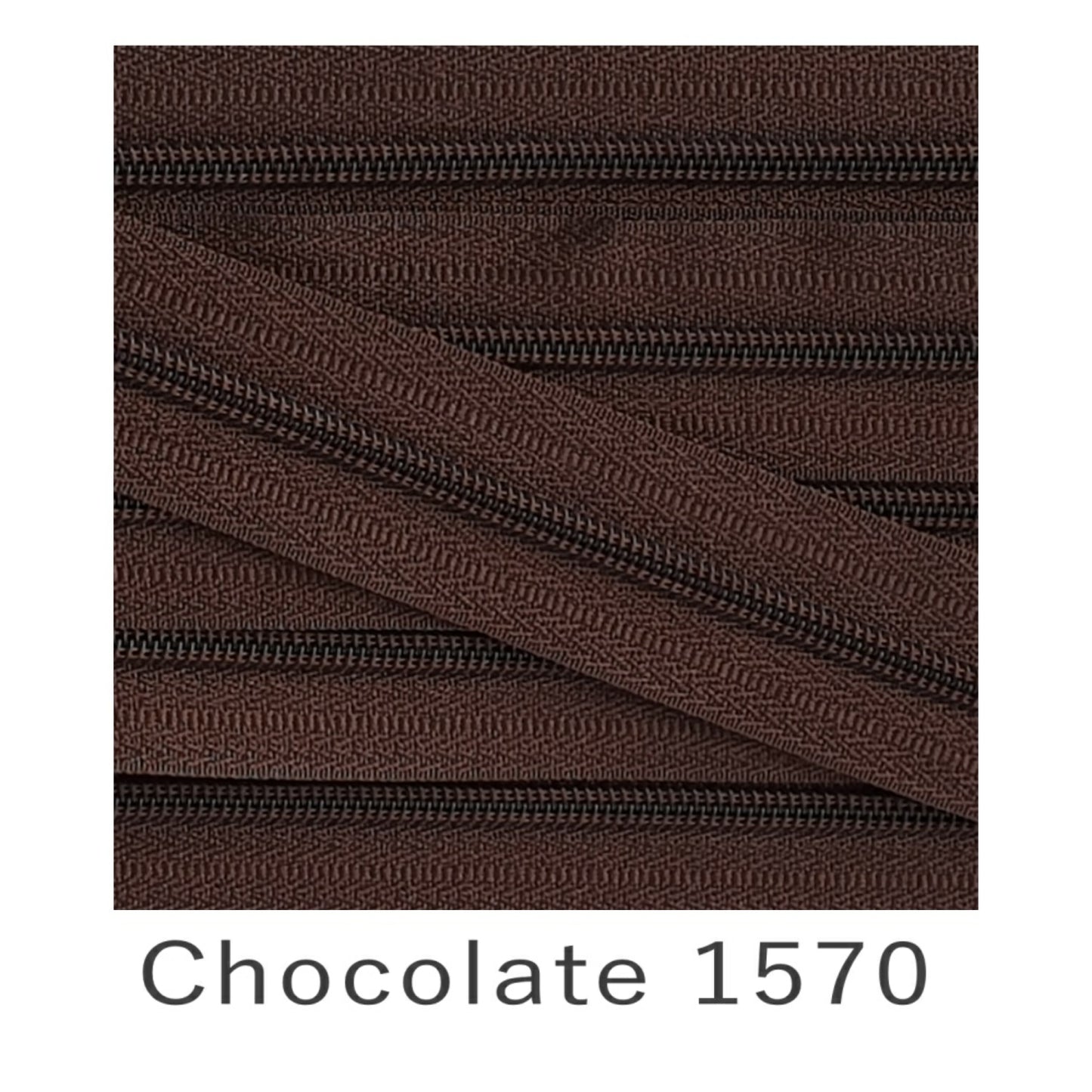 No.3 Continuous Zip Tape Chocolate 1570