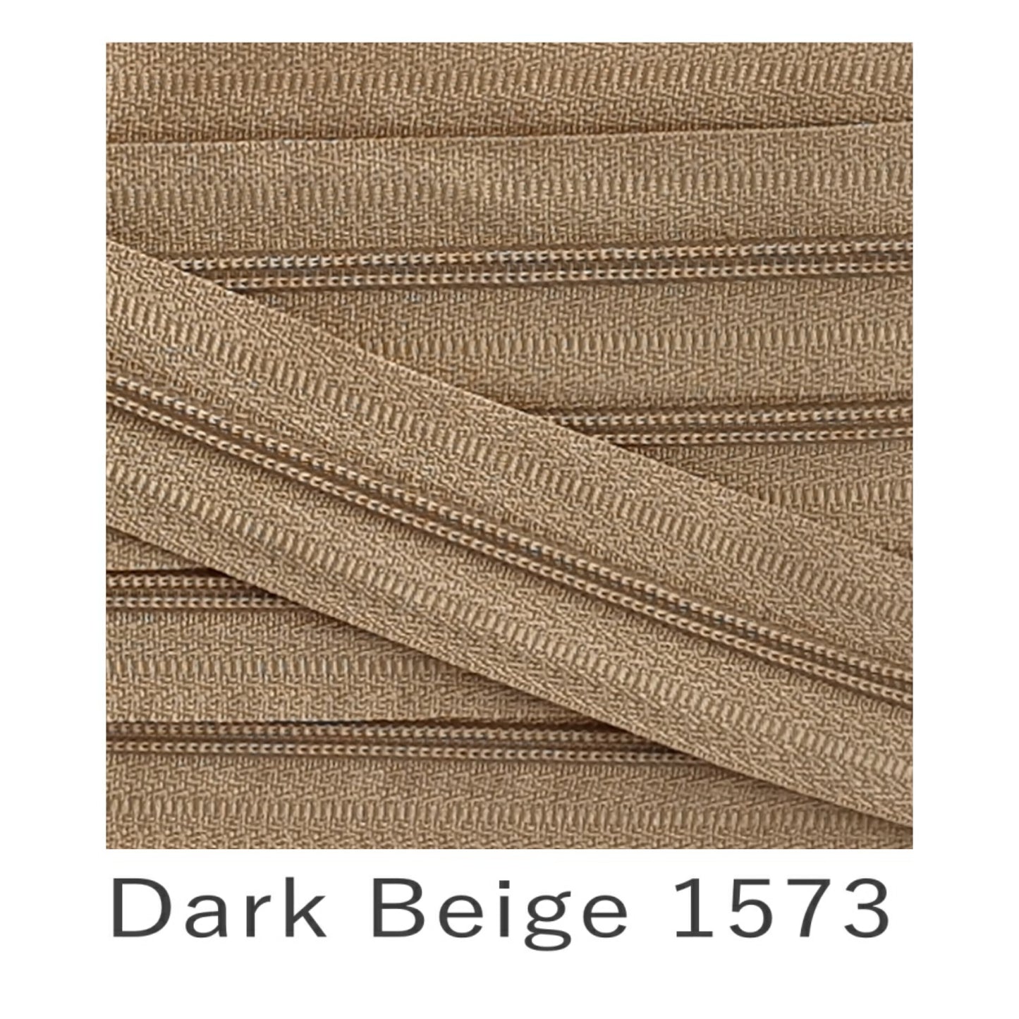 No.3 Continuous Zip Tape Dark Beige 1573