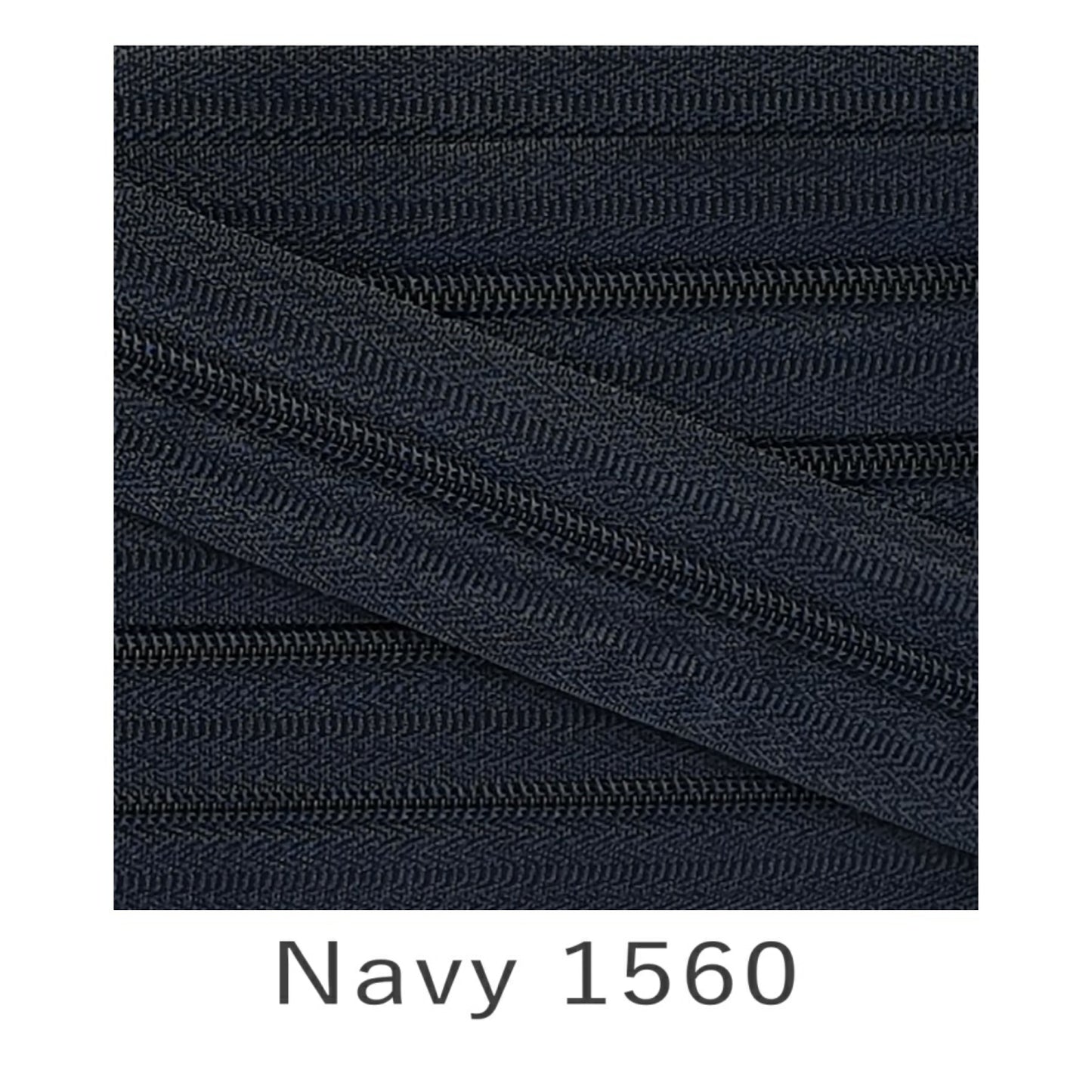 No.3 Continuous Zip Tape Navy 1560