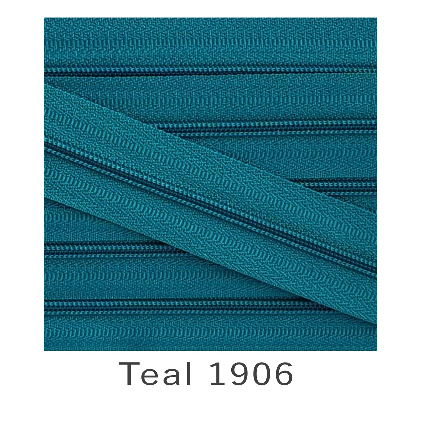 No.3 Continuous Zip Tape Teal 1906