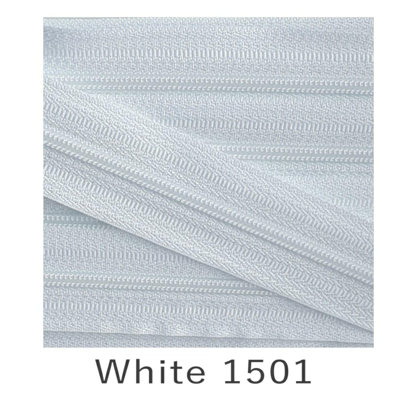 No.3 Continuous Zip Tape White 1502