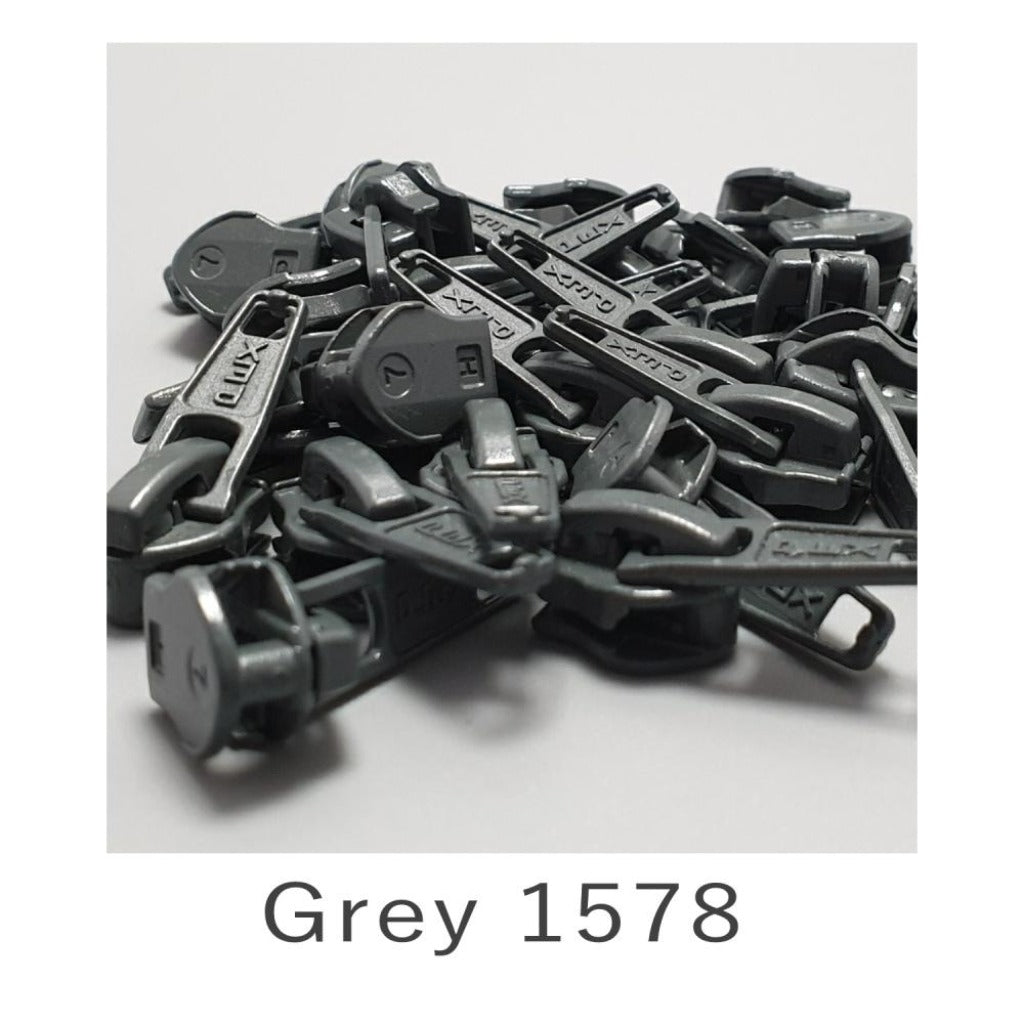 No.5 Auto Lock Zip Slider Grey