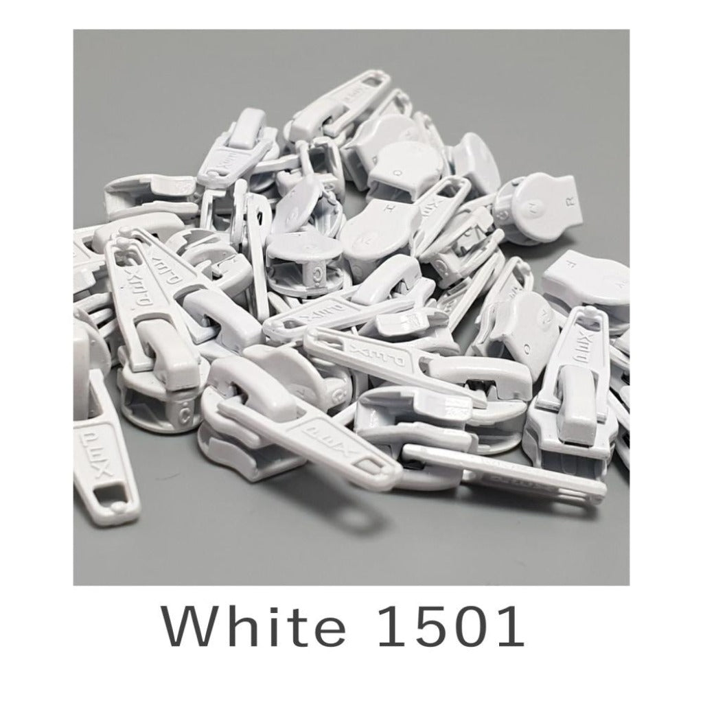 No.5 Auto Lock Zip Slider White