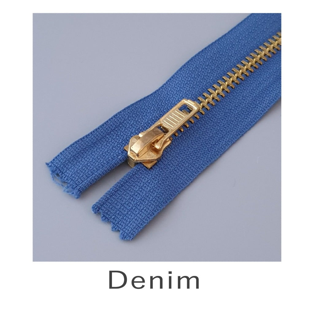 No.5 Brass Jeans Zip Denim