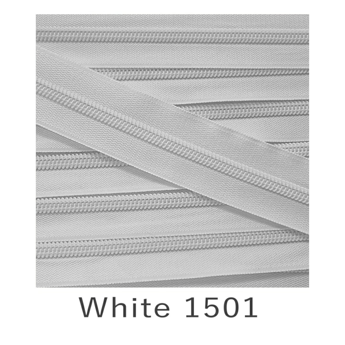 No.5 Continuous Zip Tape White 1501