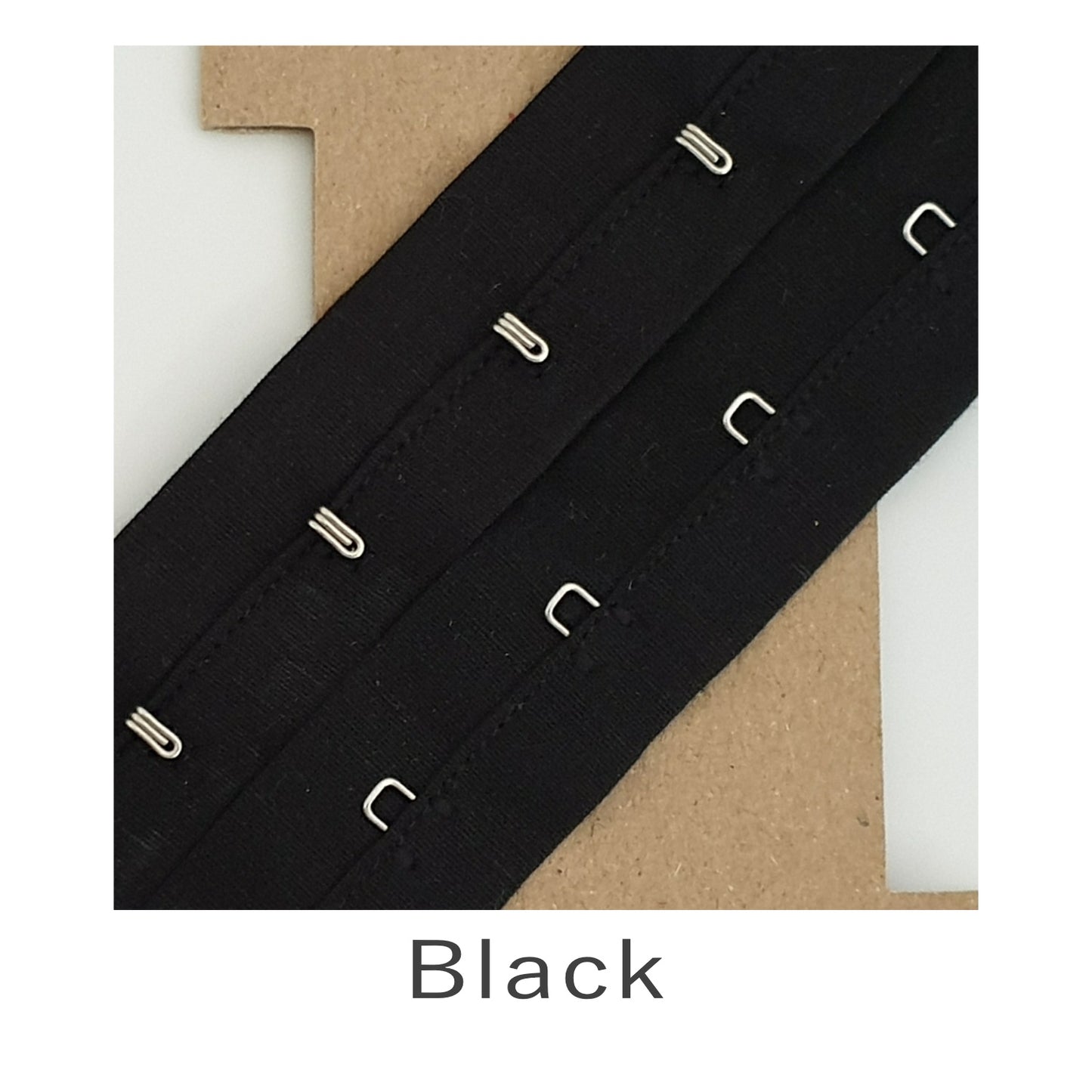 Nortexx Soft Cotton Hook and Eye Tape Black