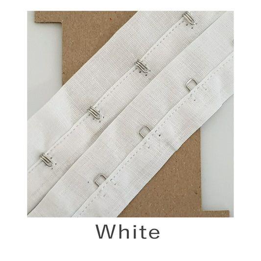 Nortexx Soft Cotton Hook and Eye Tape White