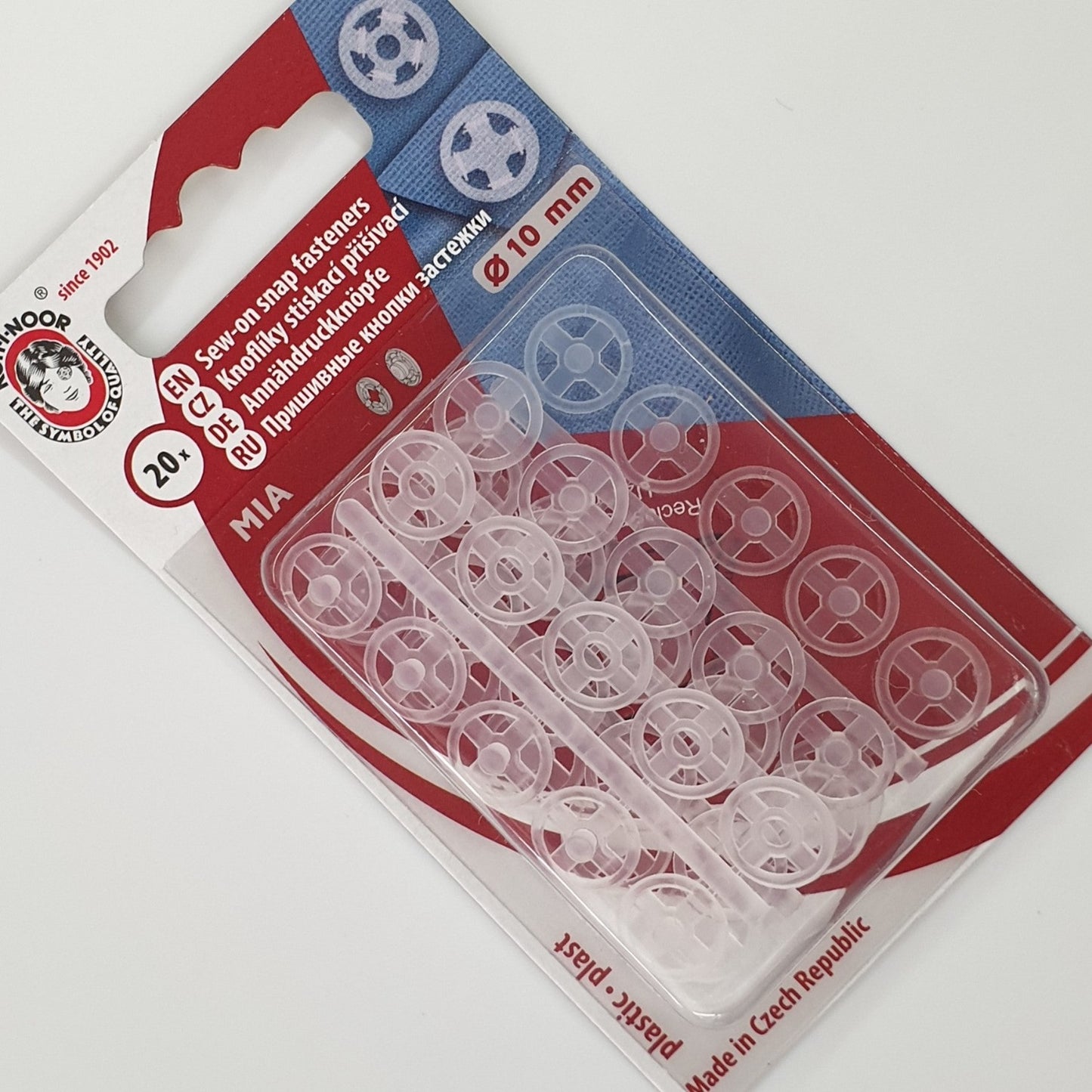 Nylon Snap Fasteners Sew On 10mm