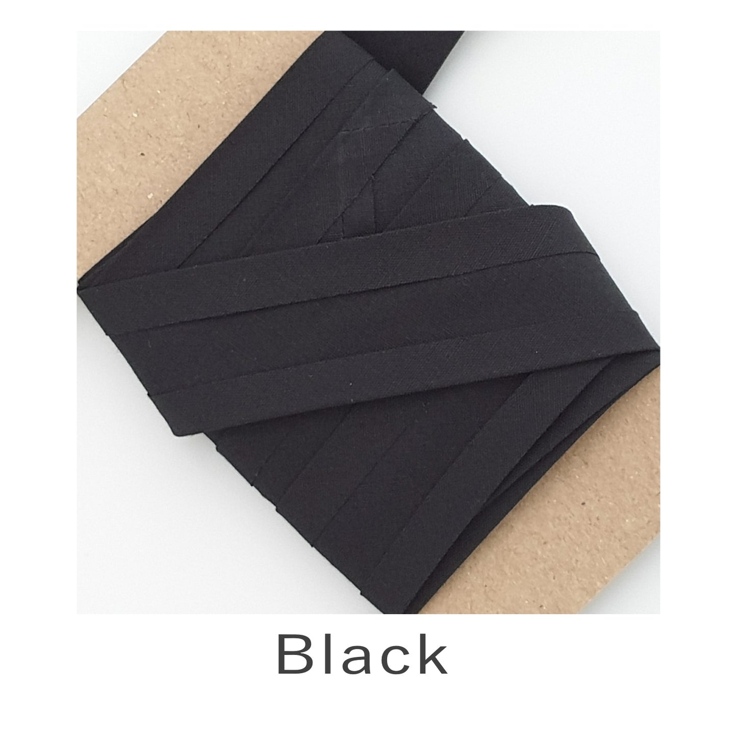 Polyester Cotton Bias Binding Black