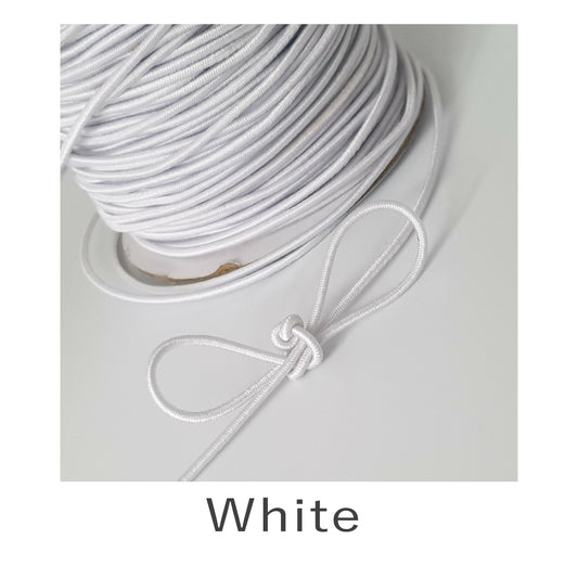 Round Elastic Cord White