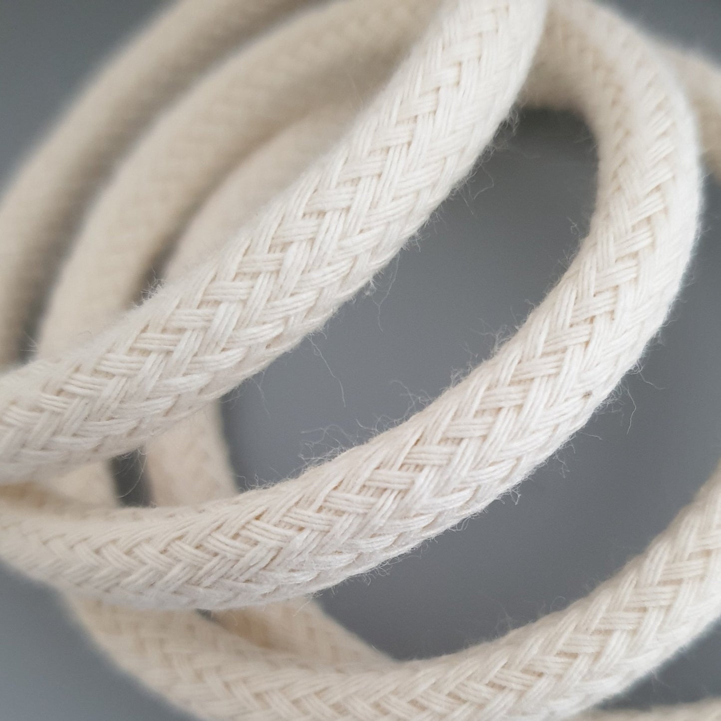 Smooth Braided Cotton Piping Cord Natural