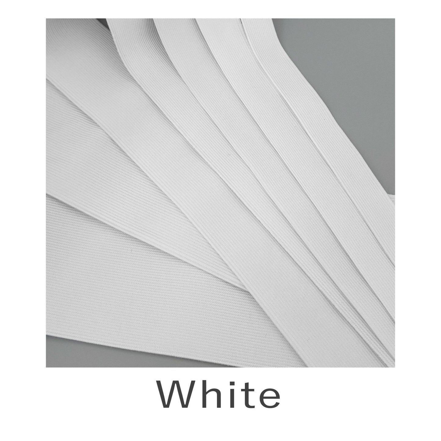 Woven Elastic - White 20mm - 100mm Wide