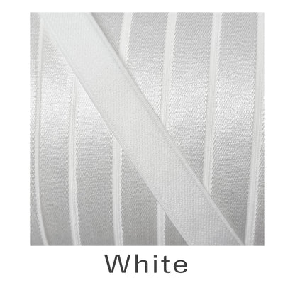 13mm Satin Bra Strap Elastic White