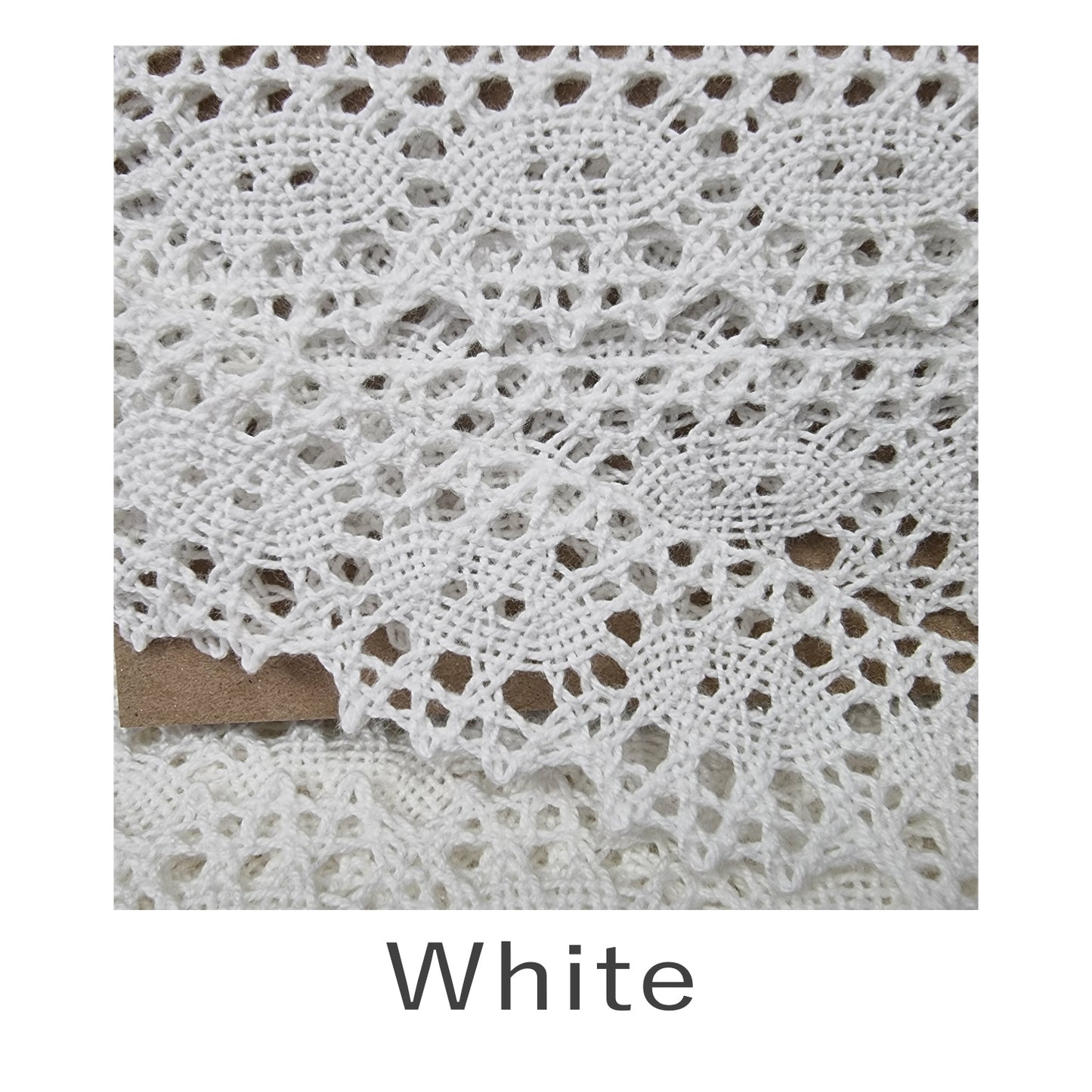 30mm Cotton Lace Trim White