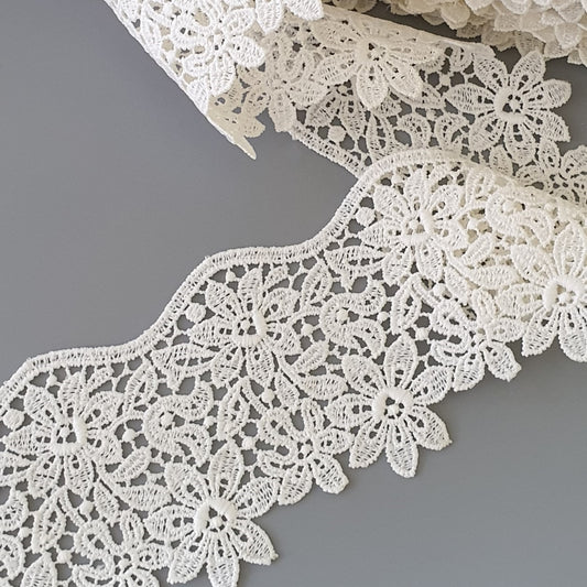 75mm Guipure Flower Lace Trim