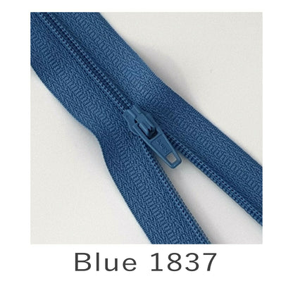 Closed End Zip Blue 1837