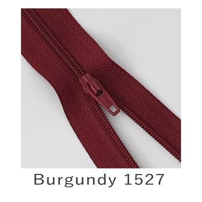 Closed End Zip Burgundy 1527