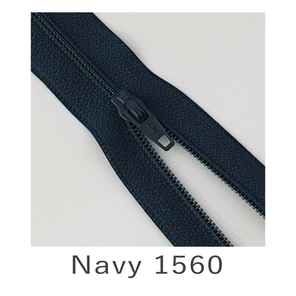 Closed End Zip Navy 1560