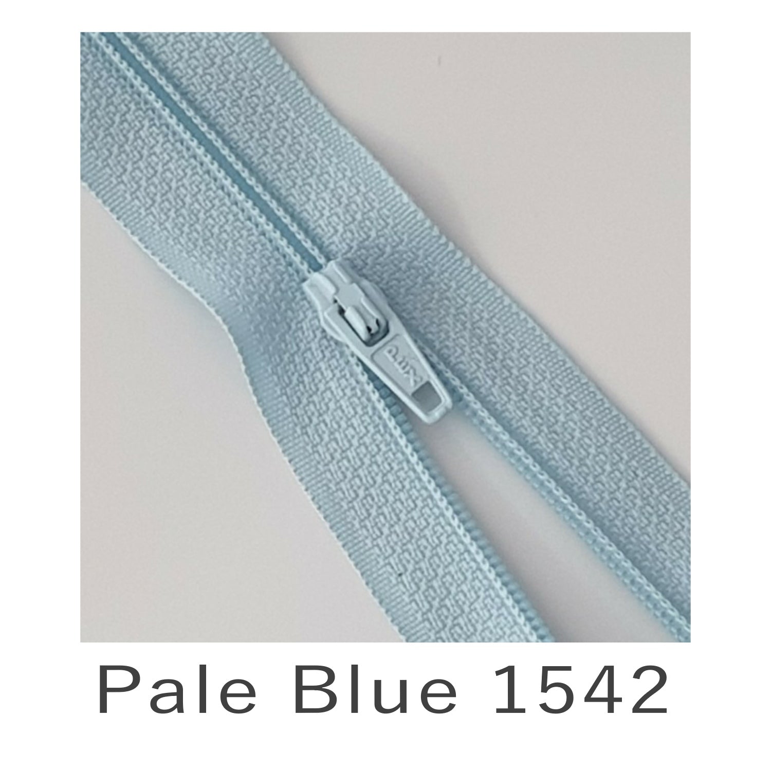 Closed End Zip Pale Blue 1542