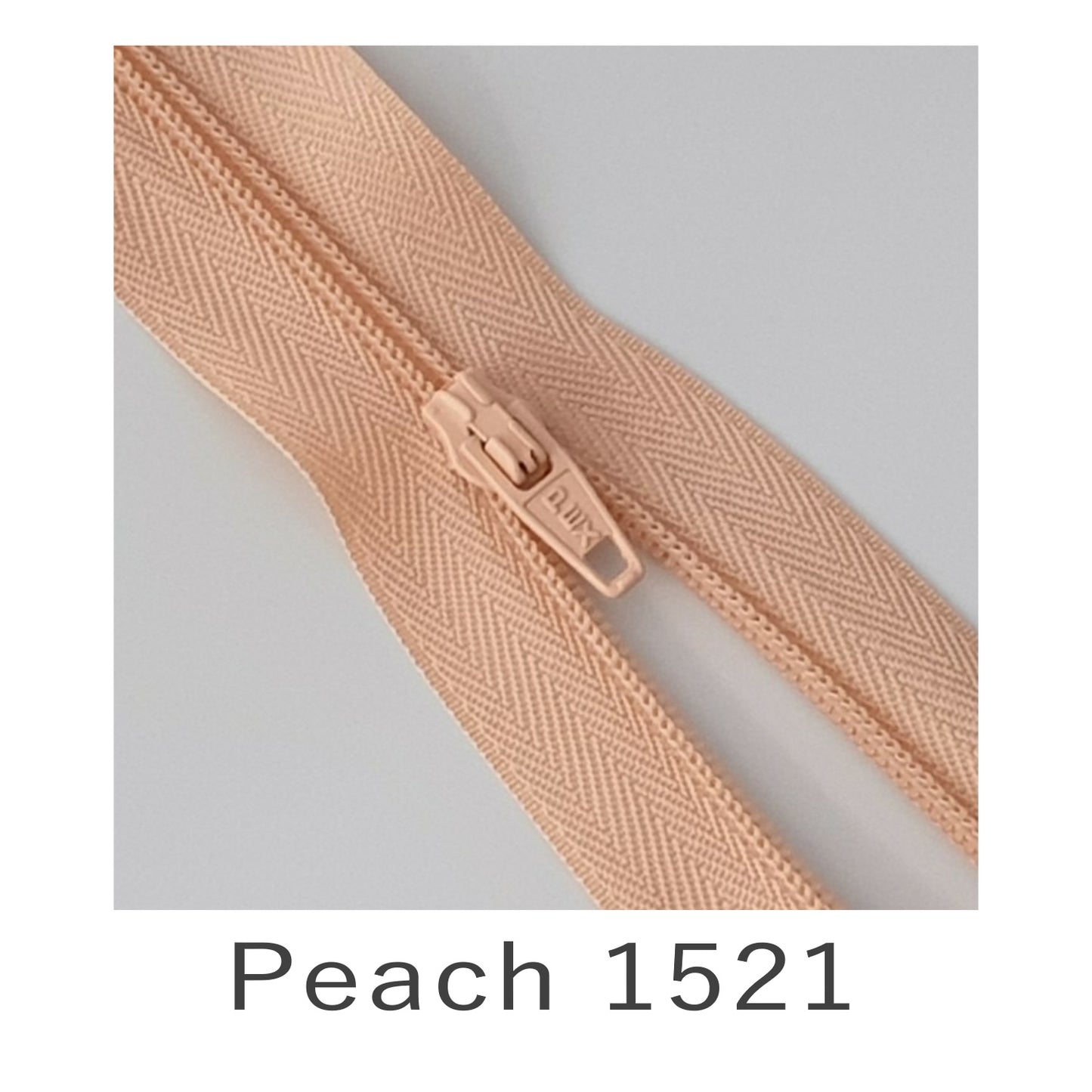 Closed End Zip Peach 1521