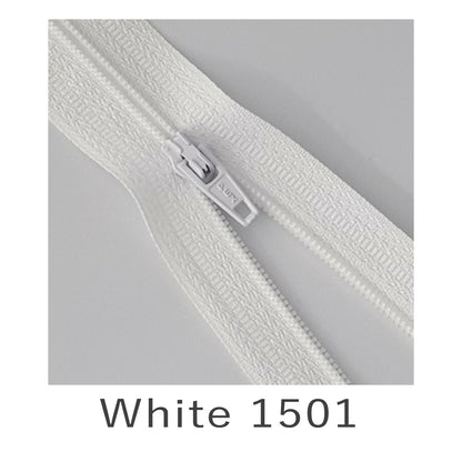 Closed End Zip White 1501