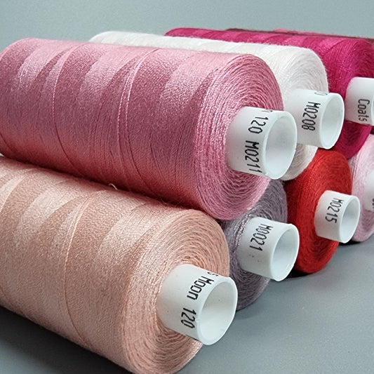 Moon Thread Spools Pink and Red Shades