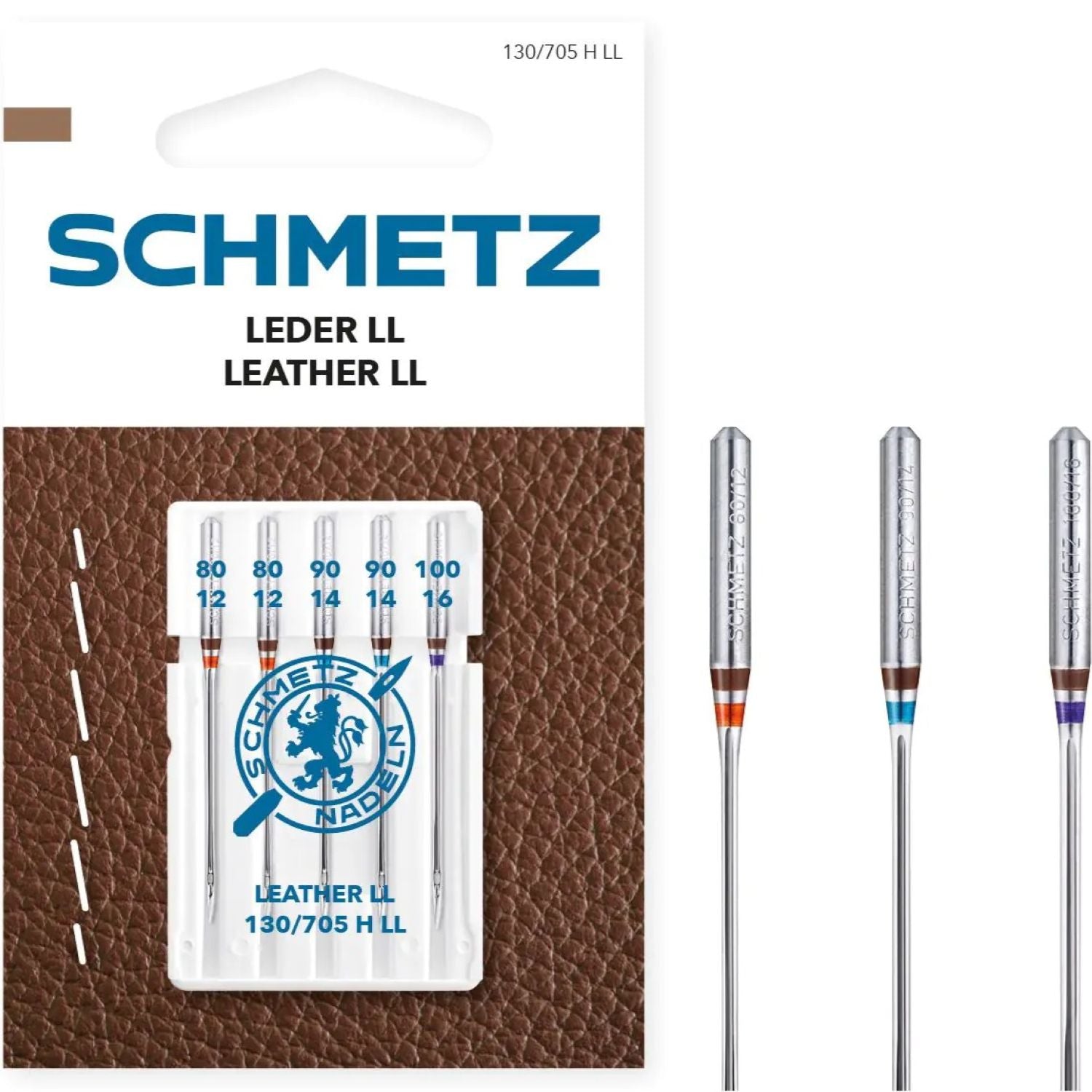 Schmetz Leather Sewing  Machine Needles Assorted Size 80, 90, 100
