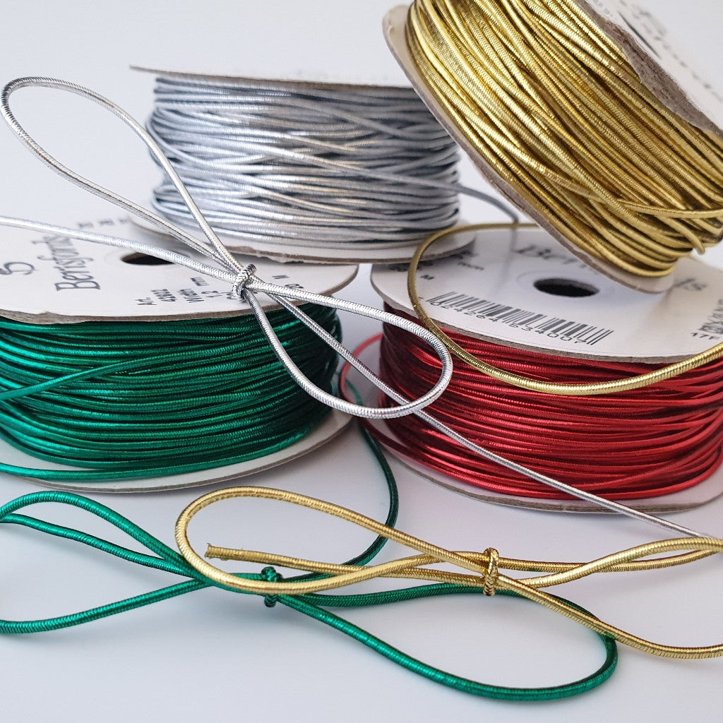 1.2mm Berisfords Metallic Elastic Cord