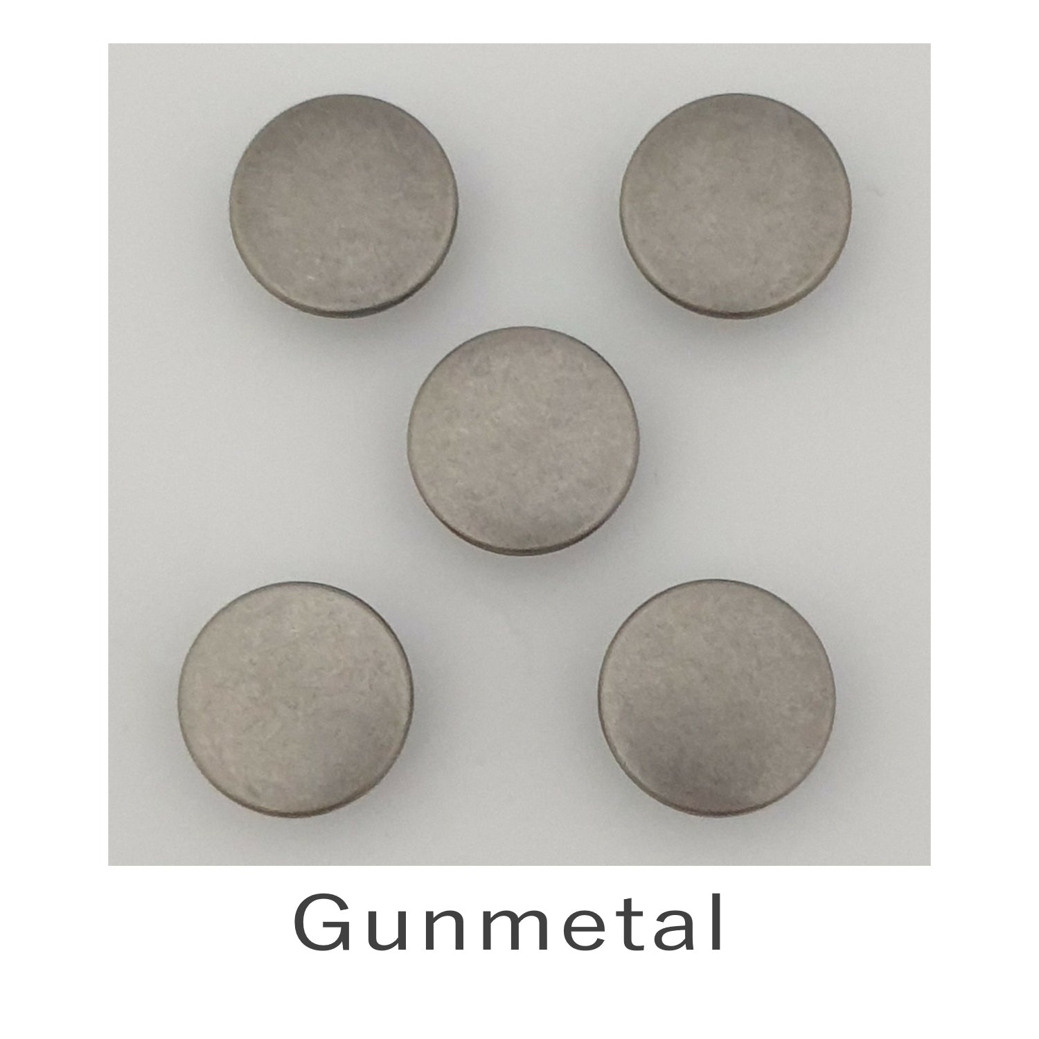 17mm Plain Jeans Button Hammer On Gunmetal