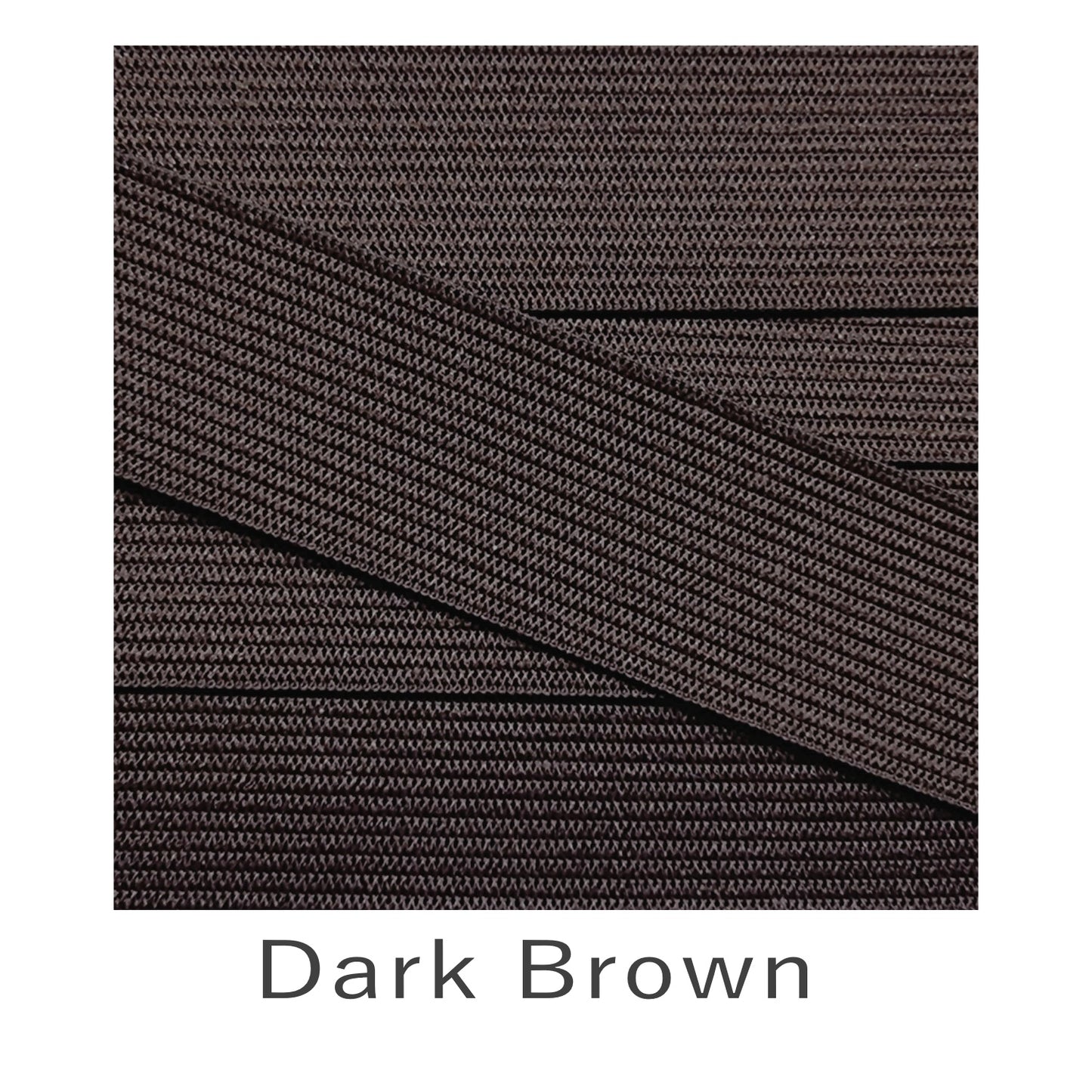 25mm Coloured Knitted Elastic - Dark Brown