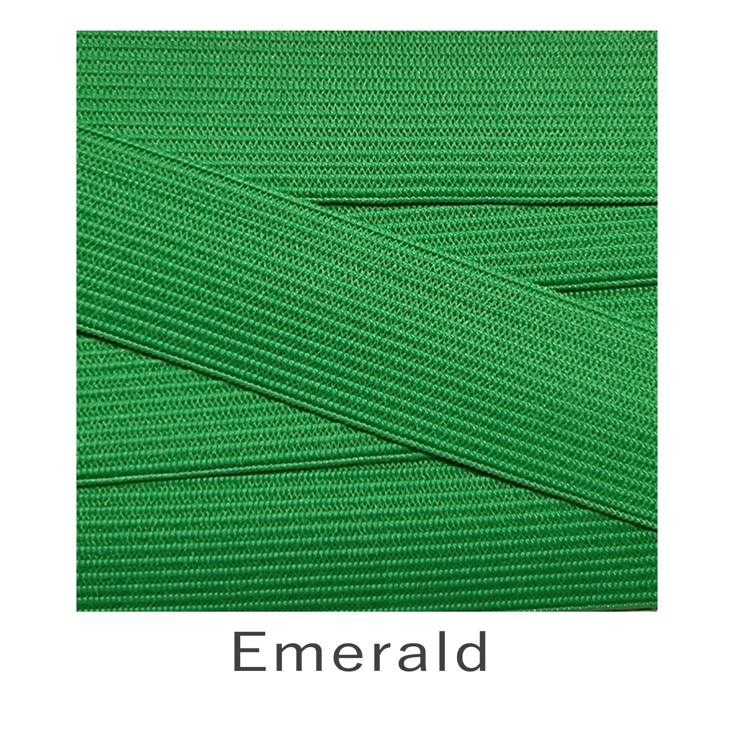 25mm Coloured Knitted Elastic - Emerald