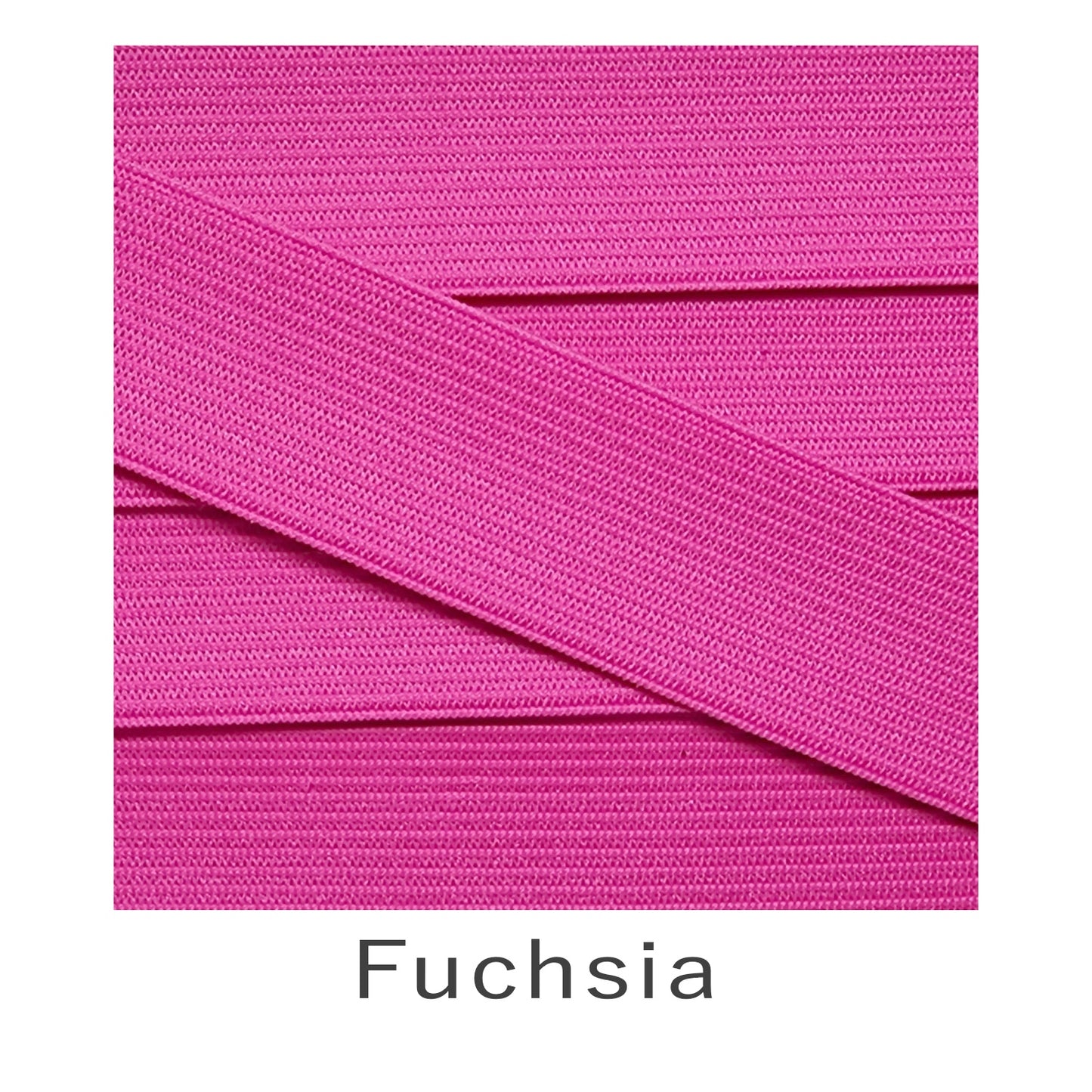 25mm Coloured Knitted Elastic - Fuchsia