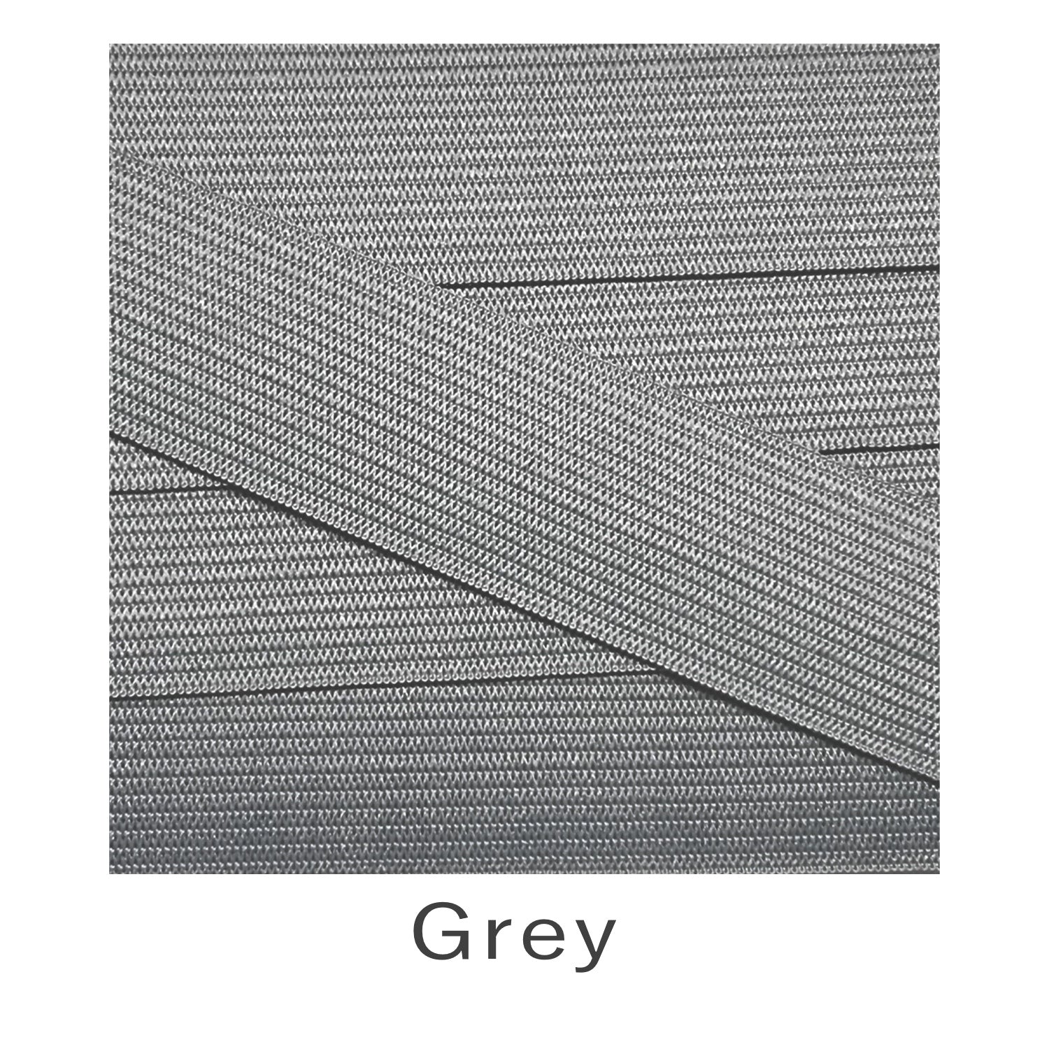 25mm Coloured Knitted Elastic - Grey