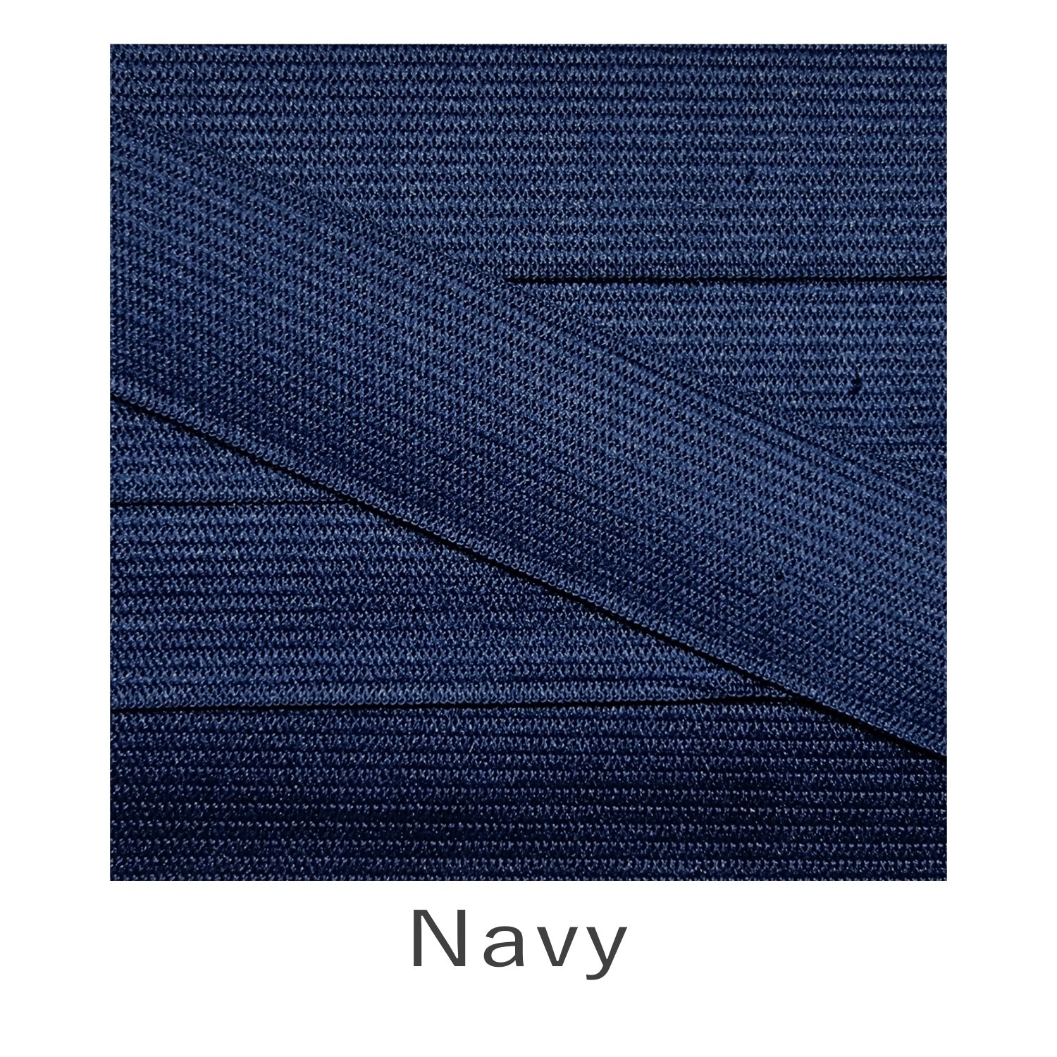 25mm Coloured Knitted Elastic - Navy