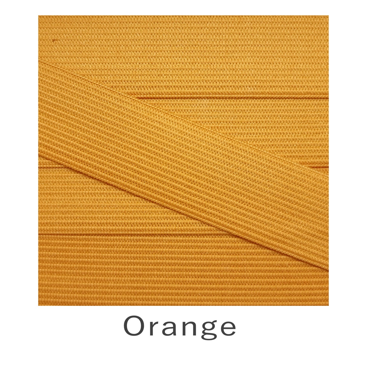 25mm Coloured Knitted Elastic - Orange