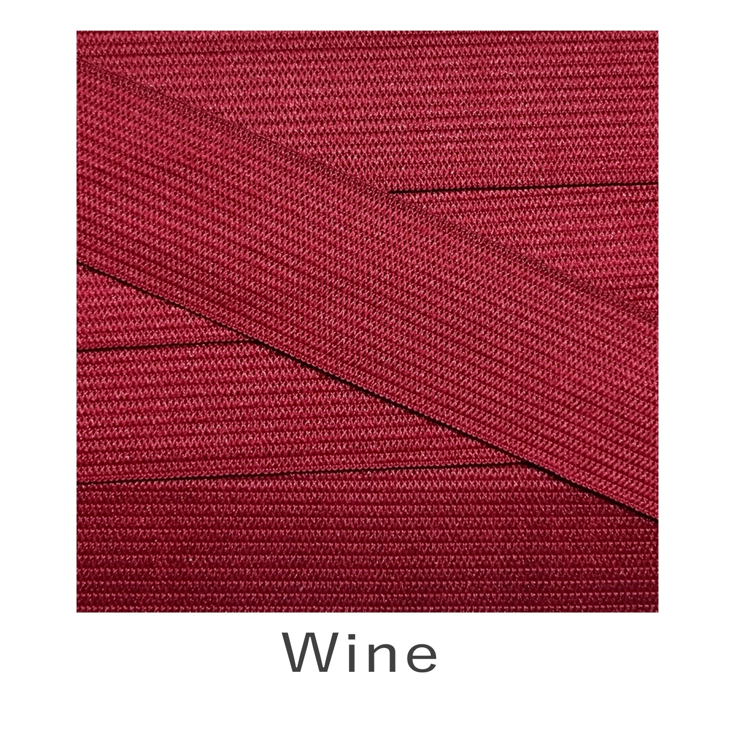 25mm Coloured Knitted Elastic - Wine