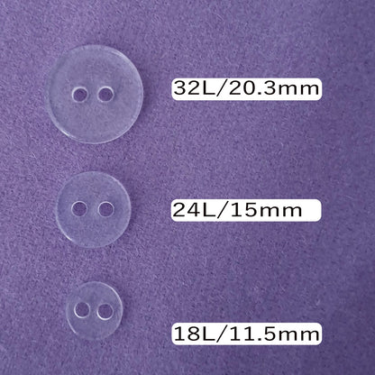 Clear Backing Button Sizes