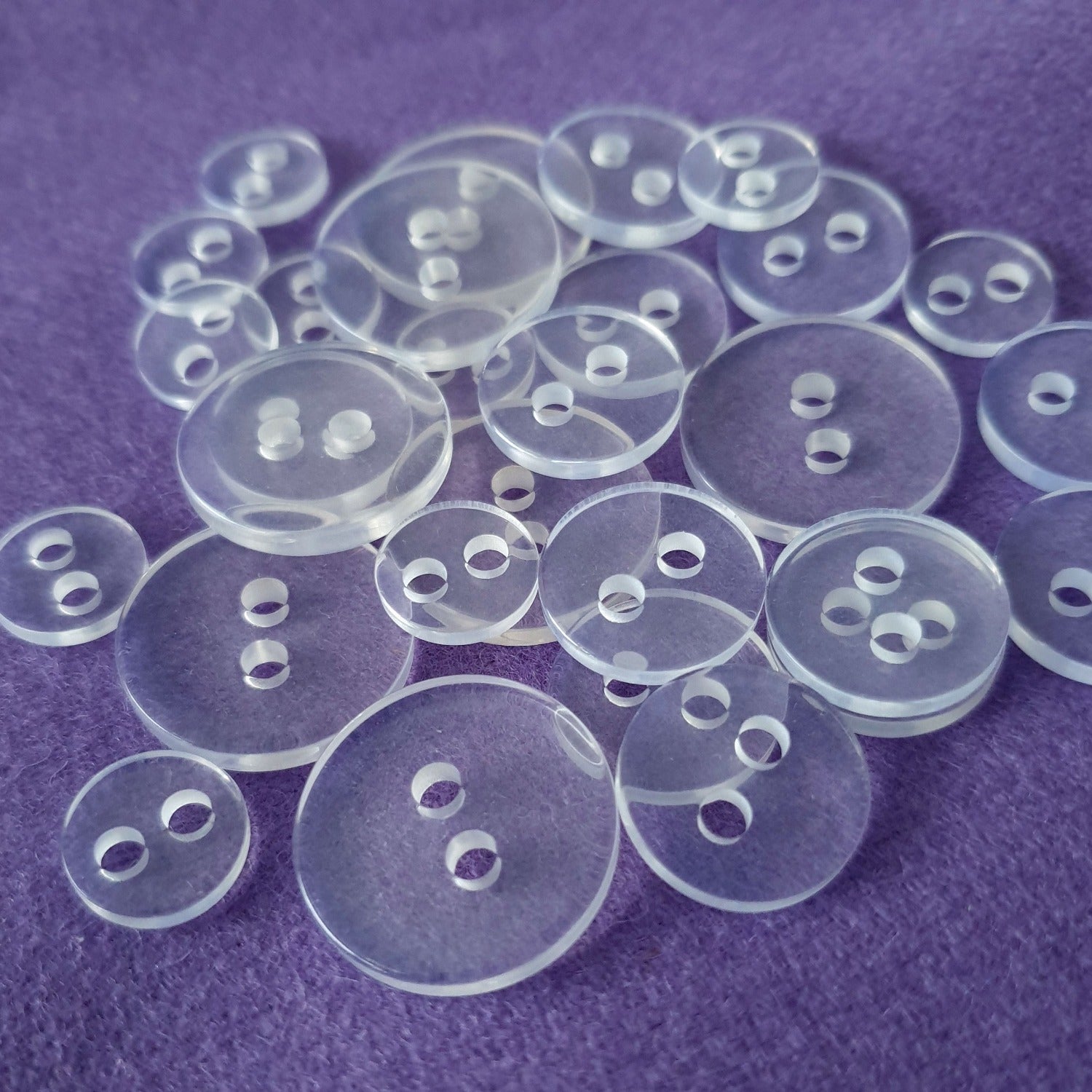 Clear Backing Buttons