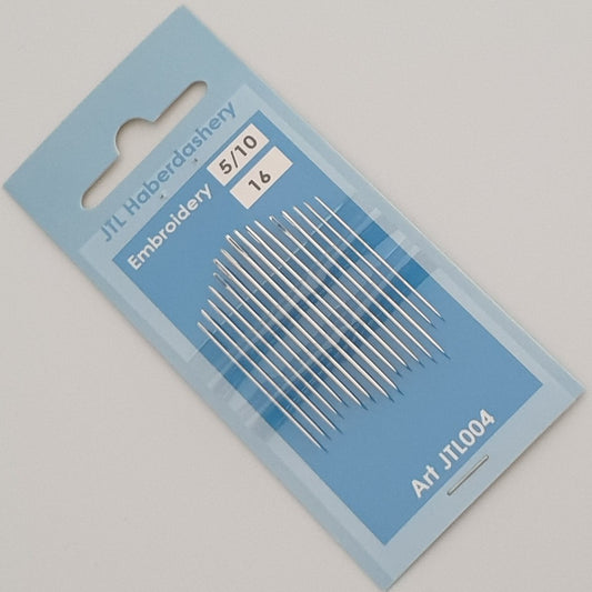 JTL Embroidery Needles Size 5-10