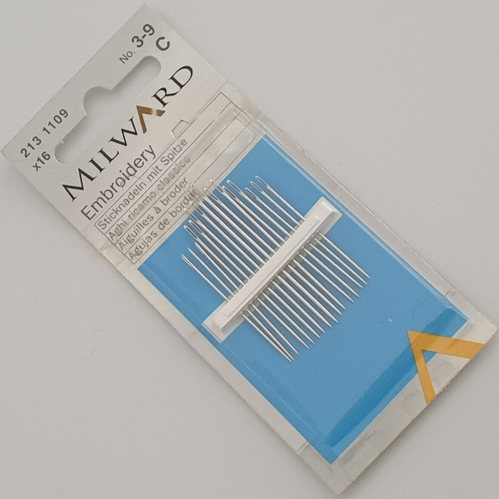 Milward Embroidery Needles Size 3-9