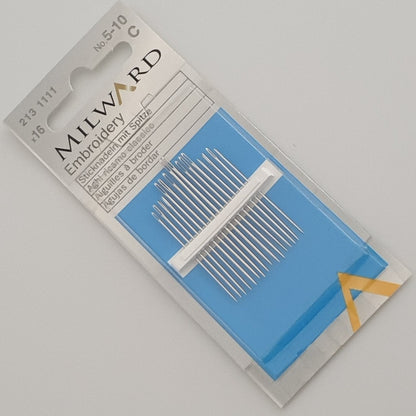 Milward Embroidery Needles Size 5-10