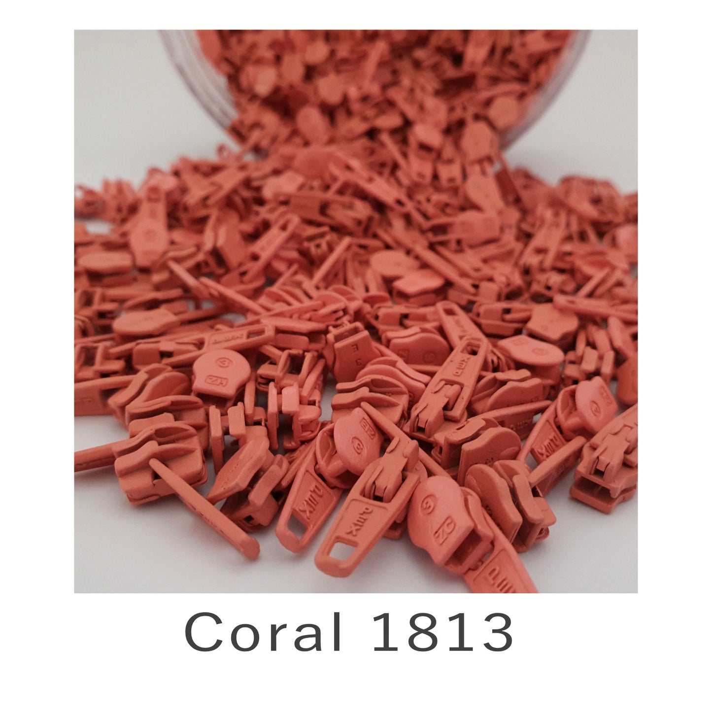 No.3 Auto Lock Zip Slider Coral 1813