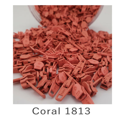 No.3 Auto Lock Zip Slider Coral 1813