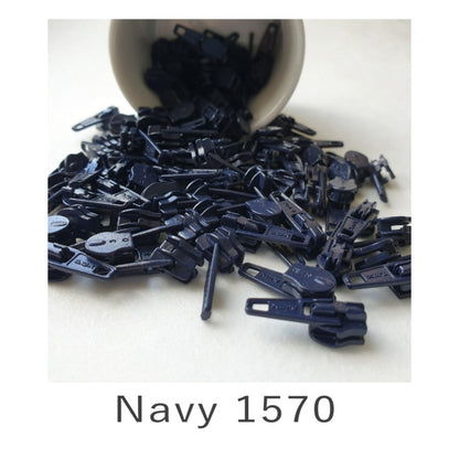 No.3 Auto Lock Zip Slider Navy 1570