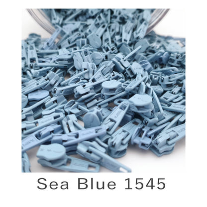 No.3 Auto Lock Zip Slider Sea Blue 1545