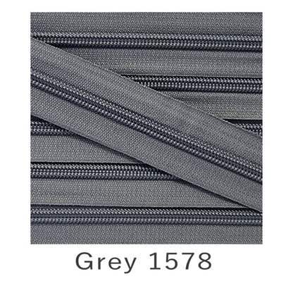 No.5 Continuous Zip Tape Grey 1578