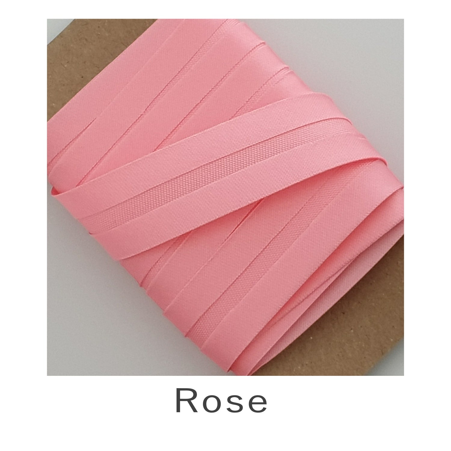 Acetate Satin Bias Binding Rose